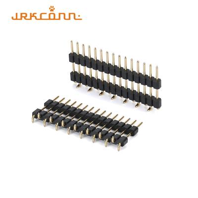 China 3A Surface Mount 2.54mm Pitch Pin Female Header Machined Double Black Insulators for sale