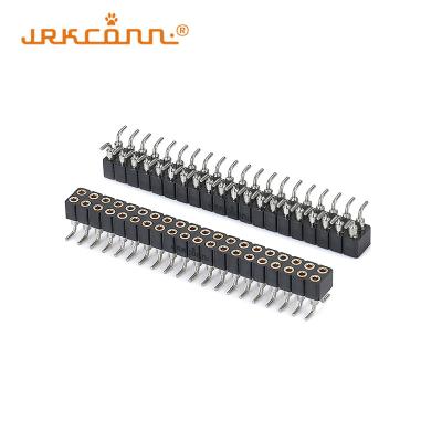 China Machined Female Header 2.00mm Pitch 2x20 Smt Type Double Row Pin Header 180 Degree for sale