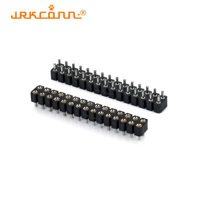 China ST Type Double Row Connector 2.54 Mm Beryllium Copper Socket Pin Header Pcb for sale