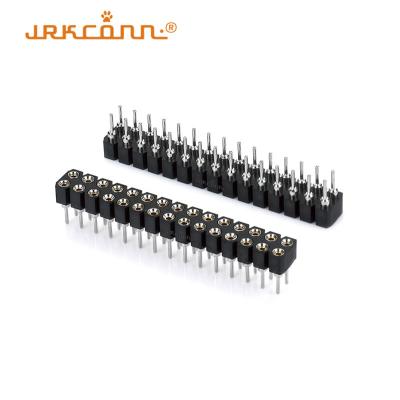 China Double Row 2X15P Machine Female Header Round Holes ST Type Length 7.43mm for sale