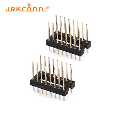 China DIP IC Sockets 7.62mm Row Space Round 2x8 Pin Header 2.54mm Revestido em ouro à venda