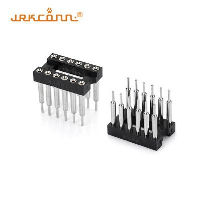 China 2X6P Dip Ic Sockets Connectors L13.7mm  H3.0mm 6 To 64P Pcb Mount Header for sale