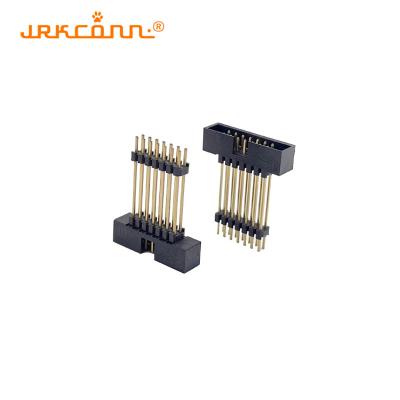 China 2X7 Pin Straight Box Header Connector 2mm Box Header Pin Gold Flash for sale