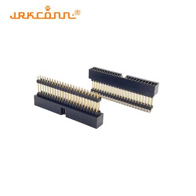 China Customized Pitch 2mm Idc Box Header Connector Idc Double Layer 180 Degree Pcb Header Connector for sale