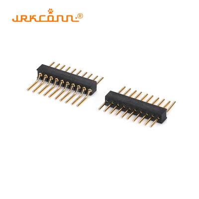 China Gold Plated Smt 2.0mm Pitch Connector Round Single Row Pin Header Connectors 1X10 Pin for sale