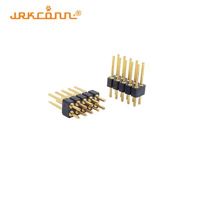 China 10 Pin 2.0 Mm Pitch Header Connector 180 Degree Double Row Pin Header Copper Alloy Terminal for sale