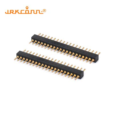 China PCB 1.27mm Pin Header Round Connector Male Straight DIP Single Row Pin Header for sale