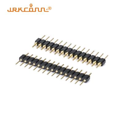 China 180 Degree Electronic Connectors Machined Pin Header 15Pin Male Connector for sale