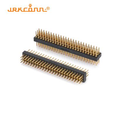 China H1.9mm Triple Rows 1.27 Mm Pitch Female Connector Straight Dip Circular Hole Pin Header Angle for sale