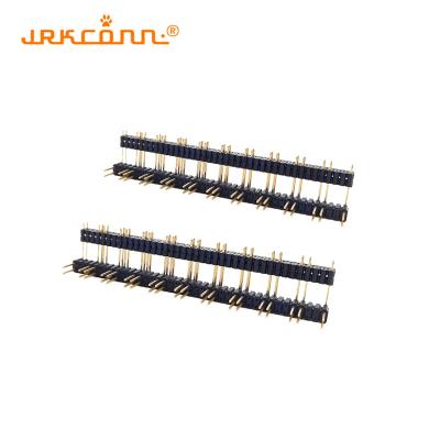 China Encabezado de ángulo derecho 2,54 mm Pin Smd Encabezado femenino doble tipo de plástico RA Dip en venta