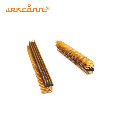 China 1.27MM RA Conectores de cabeçalho de alfinete 4 linhas ângulo direito 2mm cabeçalho feminino à venda