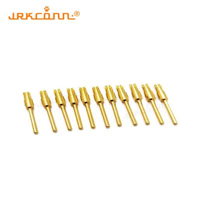 China Brass Spring Contact Probes Machined Connector Head Pins Gold Plated for sale