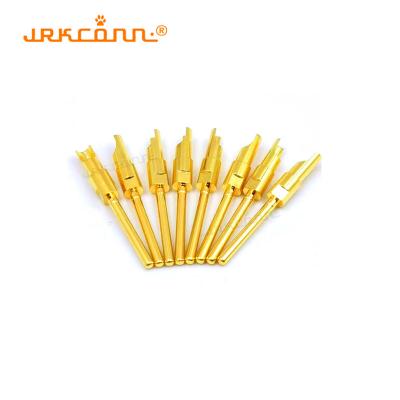 China 24.7 Mm Round Pin Header Spring Loaded Solder Cup Connectors And Terminal Pins for sale