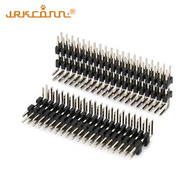 China 2x20 Pin Header 2.54mm Pin Header Board To Board Connectors Black PA6T for sale