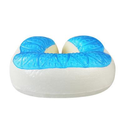 China Anti-Apnea Memory Foam Napping U Shaped Neck Pillow With Cooling Gel For Travel for sale