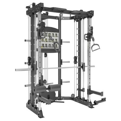 China Multi Functional Gym Equipment Commercial Gym Fitness Use Power Rack Smith Machine All In One Smith Machine for sale