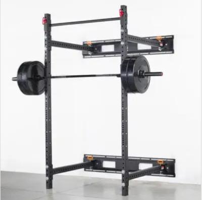 China Commercial Ontario Sports Exercise Equipment Folding Professional Back Wall Mount Power Rack Squat Rack for sale