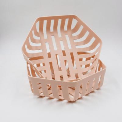 China New Design Sustainable Plastic Can Be Stacked Storage Basket Fruit And Vegetable Basket Holders Kitchen Tools for sale