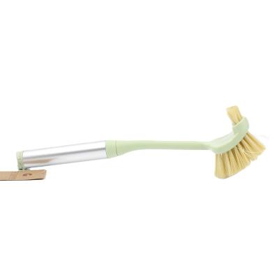 China Sustainable 2 Sided Dish Kitchen And Long Handle Dish Scrub Brush Scrubber For Bathroom And Sink Pot for sale