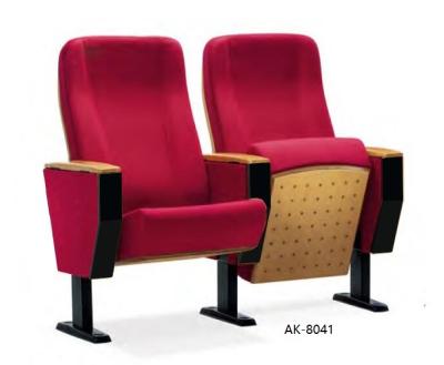 中国 Wooden Theatre Seat Church Auditorium Chairs AK-8041 Solid Wood Theater Furniture 販売のため