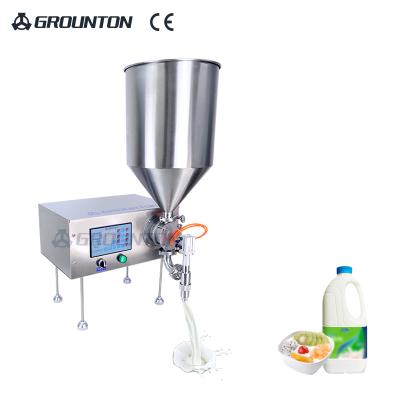 China Food Servo Motor Yogurt Milk Bottle Semi-automatic Liquid Filling Machine for sale