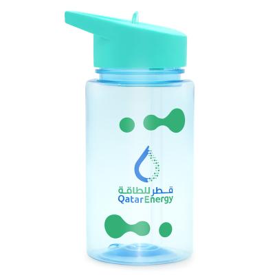 China 480ML Bpa Free Drinking Bottles With Straw Cute Kids School Tritan Plastic Water Bottle for sale