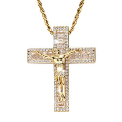 China Hip Hop Jewelry Jesus Hip Hop Cross Pendant Christian Cross Charm Cross Pendant for sale