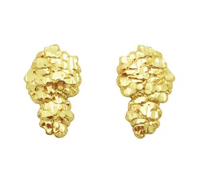 China Wholesale Hip Hop Hip Hop Earrings Gold Plated Nugget Earrings Stud for sale