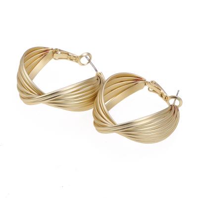 China CLASSIC High Quality Brass Material Gold Circle Hoop Earrings For Women for sale