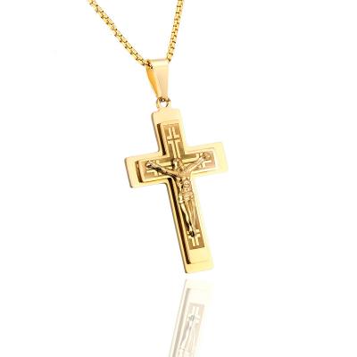 China Hip Hop Hip Hop Pendant Jewelry Religion Stainless Steel Custom Cross Dangle for sale