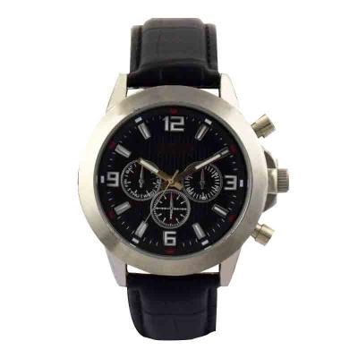 China 2021 high quality hot-selling high quality men's wristwatches casual classic black leather wristwatch men's quartz watch for sale