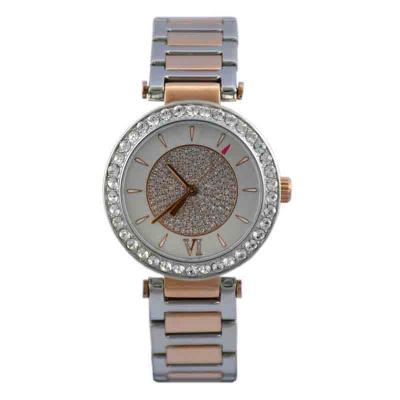 China Icy Overflowing Water Resistant Rhinestone Fashion Diamond Woman Quartz Watch Set PU Female Strap Elegant Ladies Watch for sale