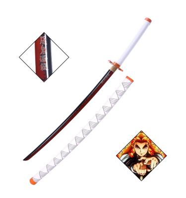 China Japan Version Cosplay Sword Demon Slayer Rengoku Kyoujurou Anime Handmade Sharp Sword for sale