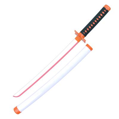 China Kochou Shinobu Anime Sword Wooden Wakizashi New BAMBOO WHITE BAMBOO Demon Slayer Version II Saya Blade for sale