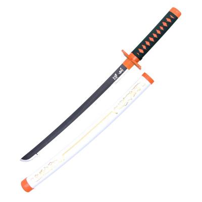 China Demon Slayer Kochou Shinobu Anime Sword Wooden Wakizashi Saya Cosplay BAMBOO Sword Manga Sword for sale