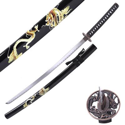 China Hot Selling Black Dragon Pattern Blades Carbon Steel Sword Japan Dragon Sword Cosplay Toys for sale