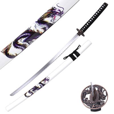 China Japan round dragon sword white sword dragon pattern sword for sale