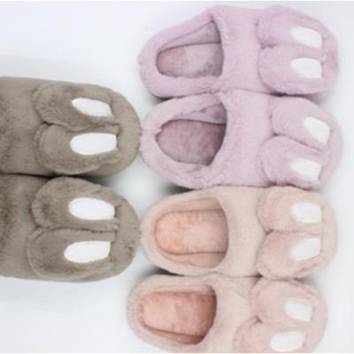 China Sale Women Lightweight Polyester Bunny Ears Custom Whole Slippers for sale