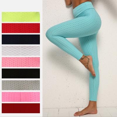 China Breathable Memoryee Womens Honeycomb Running Gaiters Butt Lift High Waist Yoga Pants for sale