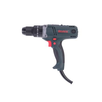 China Ronix Model 2520 13mm Drill Hole Mini Portable Electric Impact Screwdriver Hammer Drill Machine 450W Drilling Machine for sale