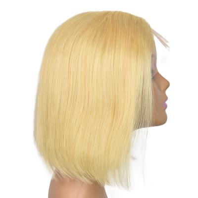 China Big Blonde 100% Virgin Hair Stock 150 Density 613 13*1*0.5 Bob Wig, Virgin Hair Lace Frontal Wig for sale