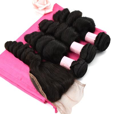 China Loose Raw Unprocessed Loose Wave Crochet Braid Hair Extension 100% Long Lasting Virgin Hair Weave Dropshipping for sale