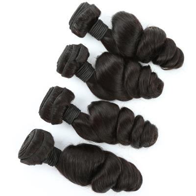 China 100% Human Virgin Hair Bundles Brazilian Loose Wave Human Hair Bundles 12A Grade Brazilian Cuticle Aligned for sale