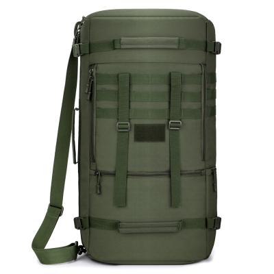 China New Wholesale 65L Military Factory Polyester Large Capacity Waterproof Olive Green Backpack Army Backpack With Molle System for sale