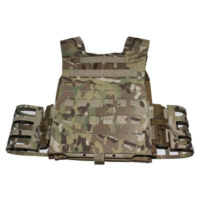 China New Lightweight Avatar Design Quick Release Laser Cutting Tactical MOLLE Vest Multicam Camouflage For Military Training for sale