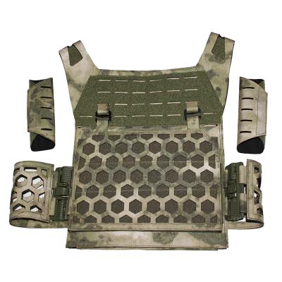 China New Design Lightweight Premium Laser Cutting Molle Plate Carrier Vest Camouflage Army Tactical Vest With Quick Release System for sale