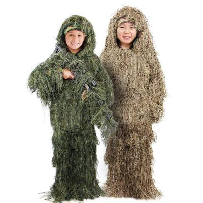 China Military/Hunting/Party/CS AVATAR 4 Pcs Camouflage Ghillie Suit Hidden Suit Reserved Suit For Kids Outdoor/Factory OEM CS Game for sale