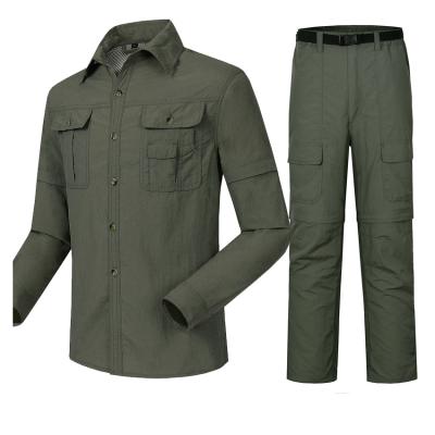 China Anti-Wrinkle Avatar Good Quality Polyamide Outdoor Quick Dry Breathable Tactical Suit Soft Light Olive Green Factory OEM for sale