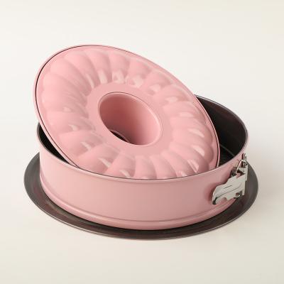 China Color Ceramic Coating Spring Form Set Disposable Cake Mold for sale