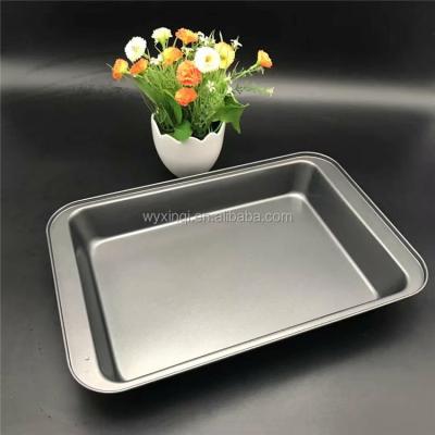 China Stored Fresh Easy Bake Rectangle Cake Non Stick Carbon Steel Bread Toast Bread Oven Baking Pan Pan for sale